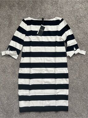 Polo Ralph Lauren striped mini dress NWT bow sleeve